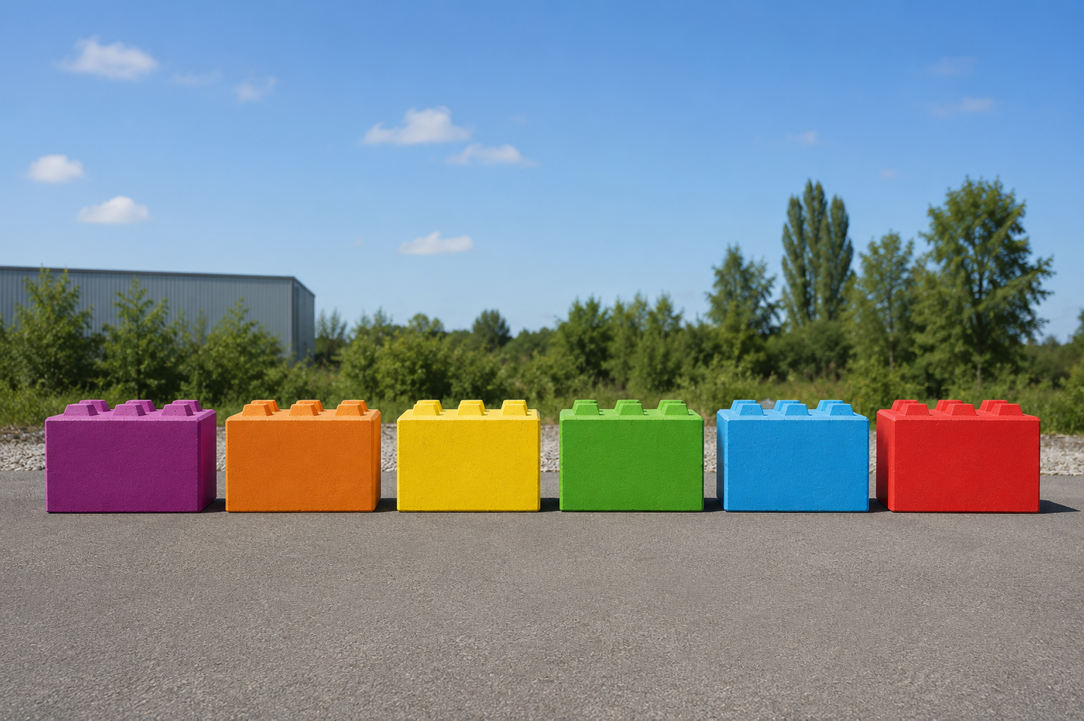 Blocs béton colorés sur-mesure