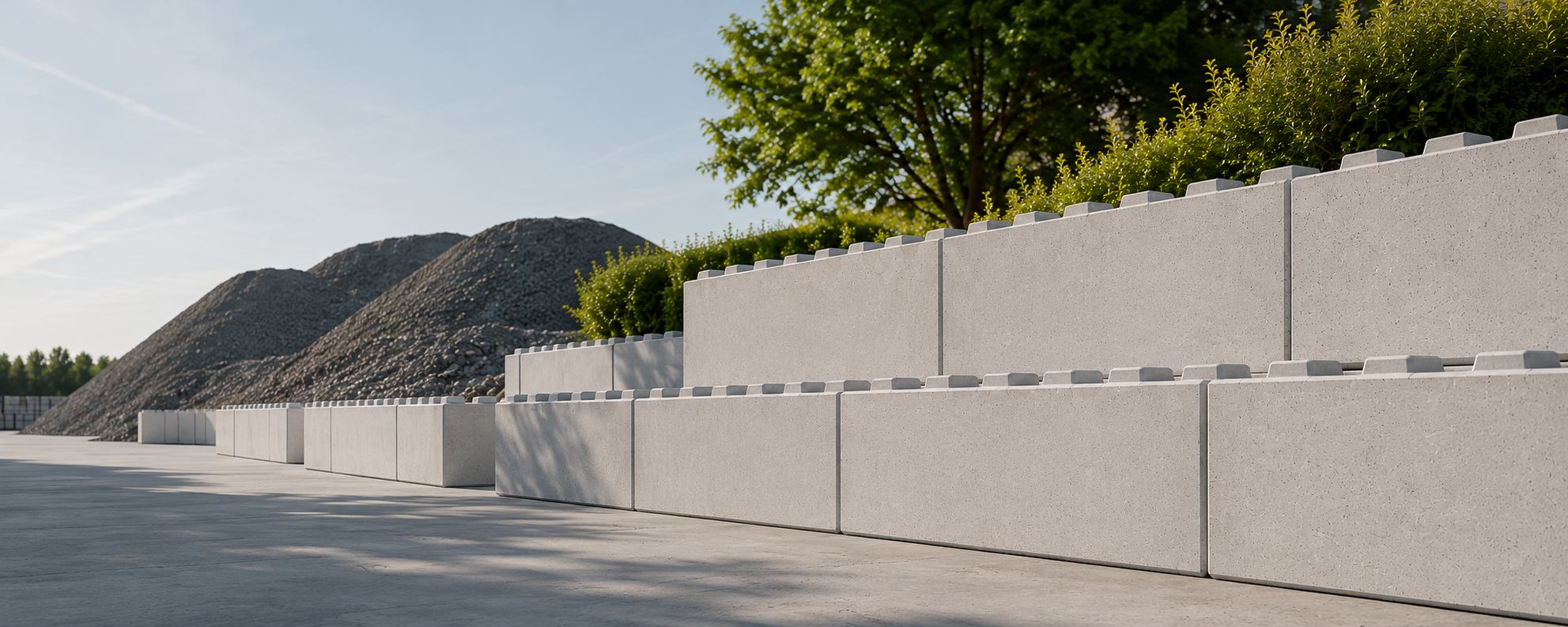 Mur en blocs béton empilables ARKA BLOC