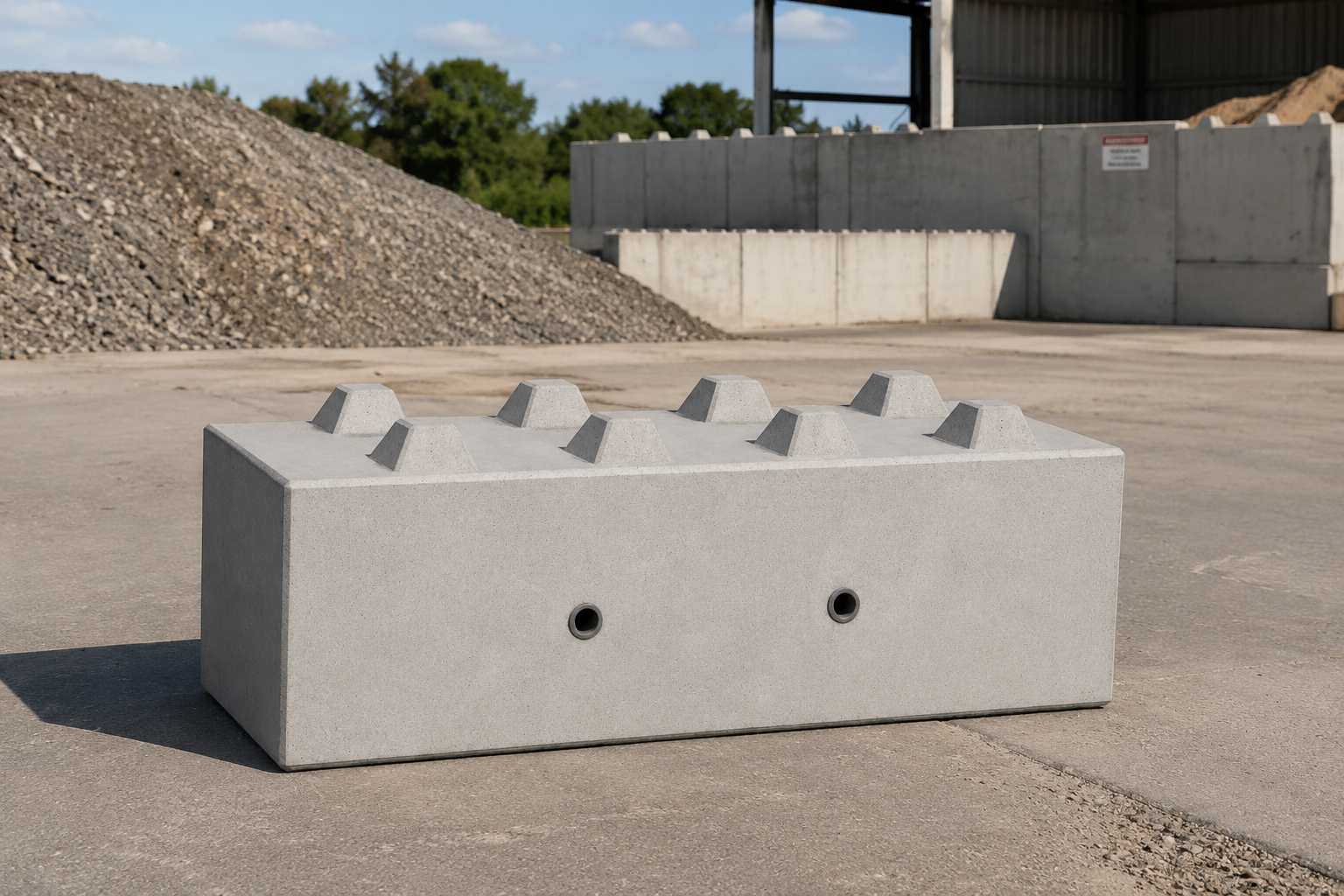 Blocs béton spécifiques avec réservations sur-mesure